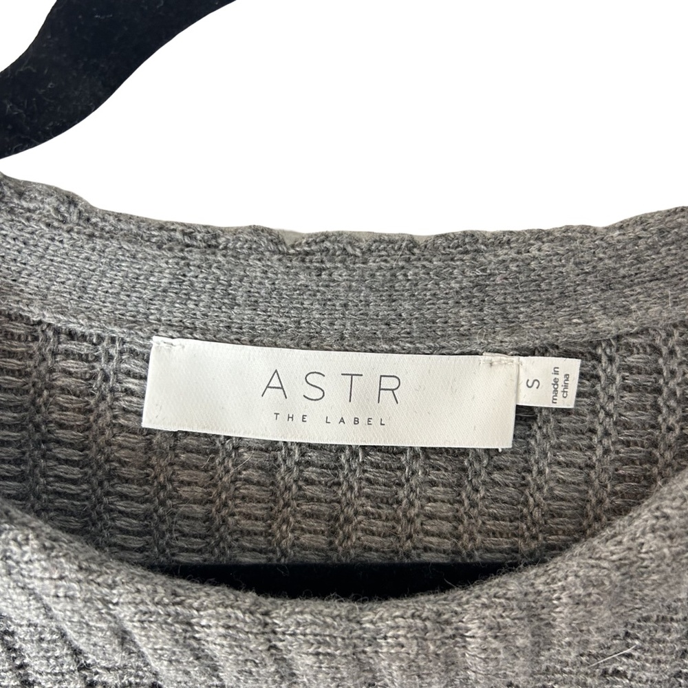 ASTR Wool Blend Ribbed Sweater Dress in Grey - Picture 5 of 7